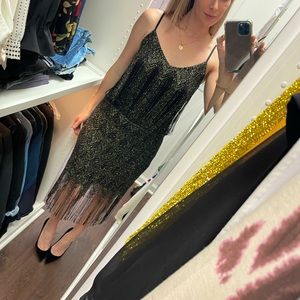 Guess 1920s Flapper Dress with adjustable straps